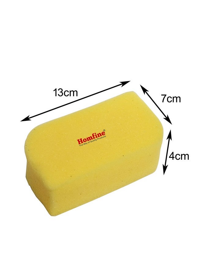  هومفين مجموعة من قطعتين من إسفنجة التنظيف الرغوية من Homfine® لتنظيف أدوات المطبخ والأواني الفخارية وبلاط الحمام والزجاج والمرايا والسيارات (الحجم: 13 × 7 × 4 سم) - Image 3