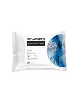 Avenova NovaWipes By Avenova - Soft, Strong, Hypoallergenic, Non-Irritating, Durable, Absorbent, Multi-Layer Dry Wipes for use when Applying Avenova Spray (30 count)  - Image 1