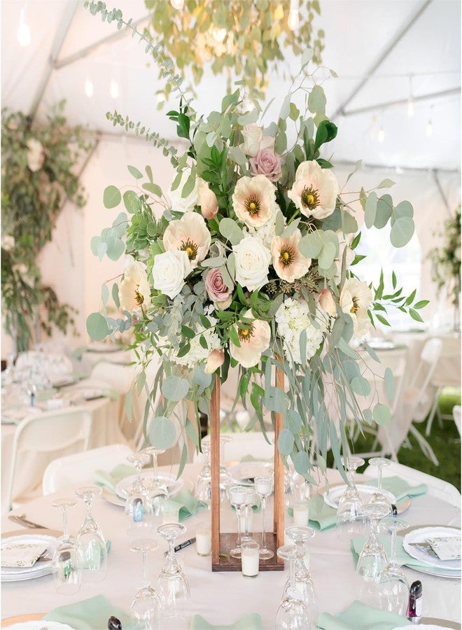 IPOPU 6pcs Poppies Flowers Artificial Champagne Fake Flowers Real Touch Faux Poppies with Stems for Wedding Bouquet Home Party Garden Outdoor Decoration(Champagne) - Image 4