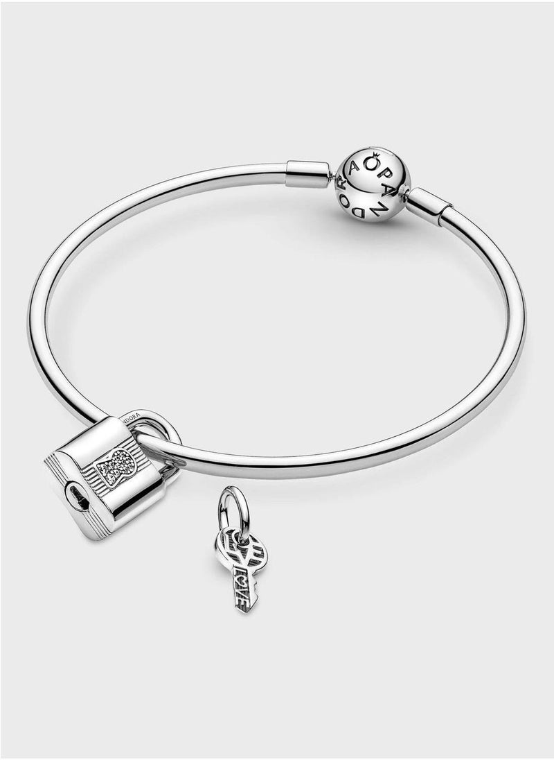 Padlock And Key Dangle Charm