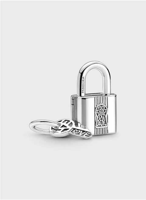 Padlock And Key Dangle Charm