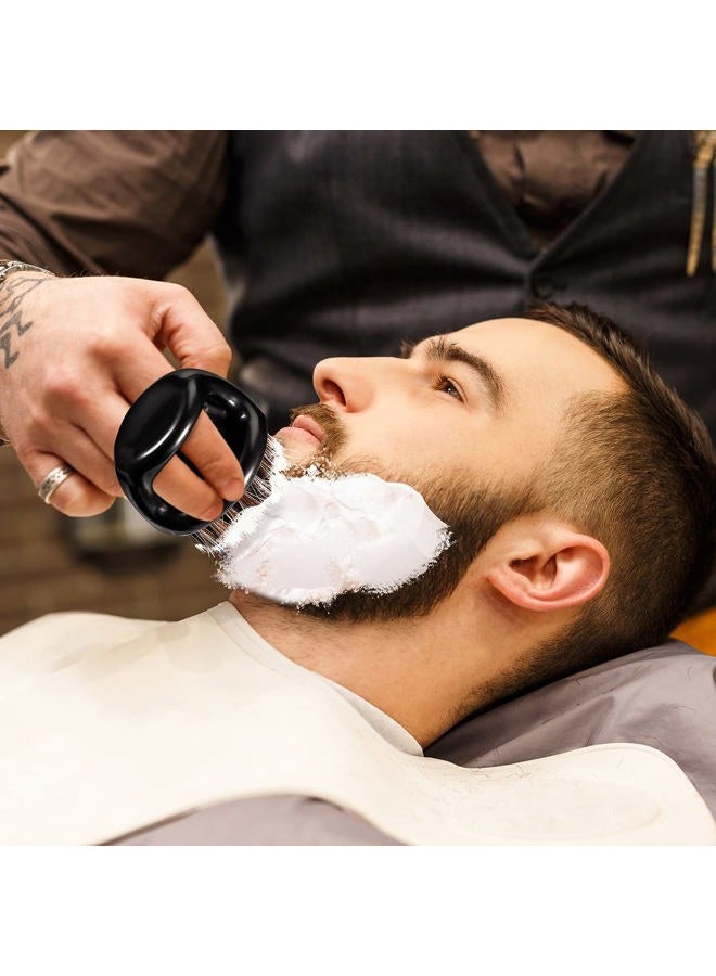 Zopeal 4 Pieces Knuckle Brush Set: Fade Brush, Barber Beard Brush for Men, Face and Neck Brush, Mustache and Hair Brush - Soft Bristles for Styling and Sweeping - Image 5