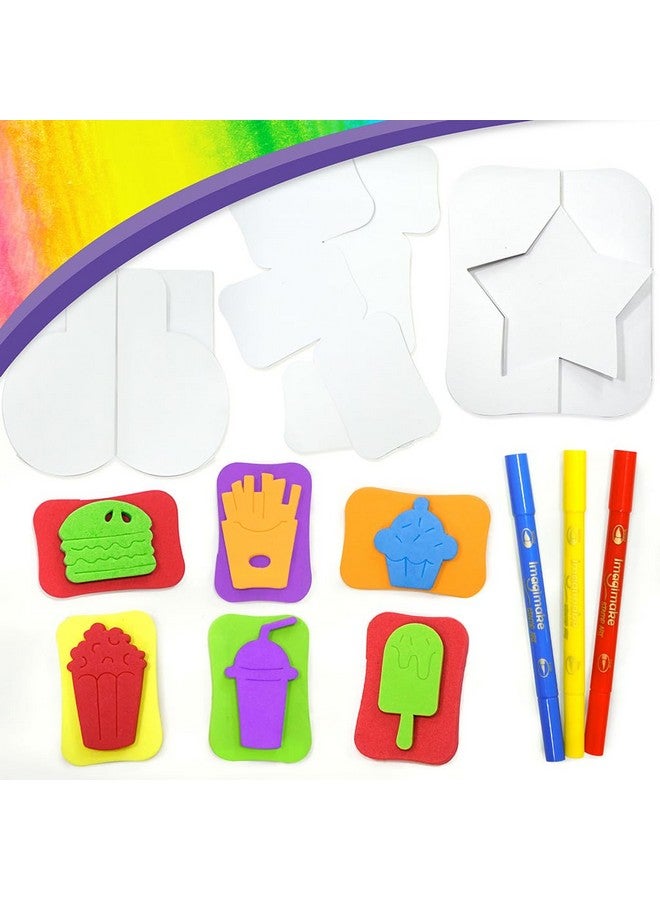إيماجيميك مجموعة تلوين وختم الطعام من إيماجيميك للبنات والأولاد من عمر 3 سنوات فما فوق، متعددة الألوان - Image 2