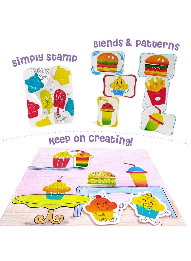 إيماجيميك مجموعة تلوين وختم الطعام من إيماجيميك للبنات والأولاد من عمر 3 سنوات فما فوق، متعددة الألوان - Image 3