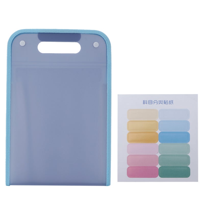 Accordion Folder 13 Layers Large Capacity Easy Store Waterproof Antifouling File Folders for Organize FilesStar Blue - Image 1