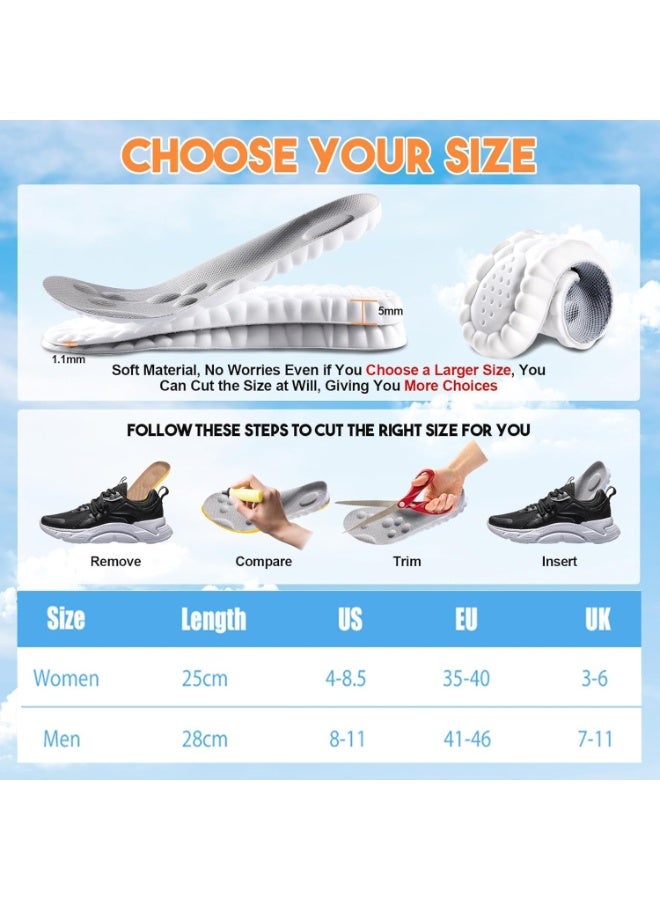 Shock Proof Silicone Comfort Insole With Perfect Ventilation Design - Orthotic Support For Foot Pain Relief And  Comfort For Daily Walking, Multi Color - Image 4