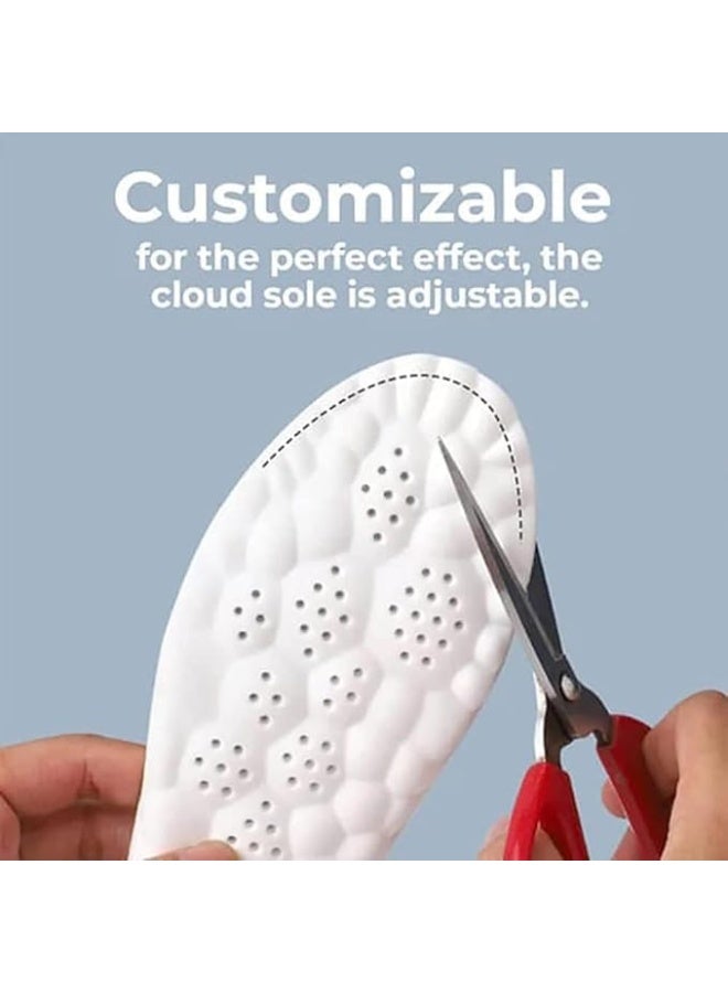 Shock Proof Silicone Comfort Insole With Perfect Ventilation Design - Orthotic Support For Foot Pain Relief And  Comfort For Daily Walking, Multi Color - Image 2