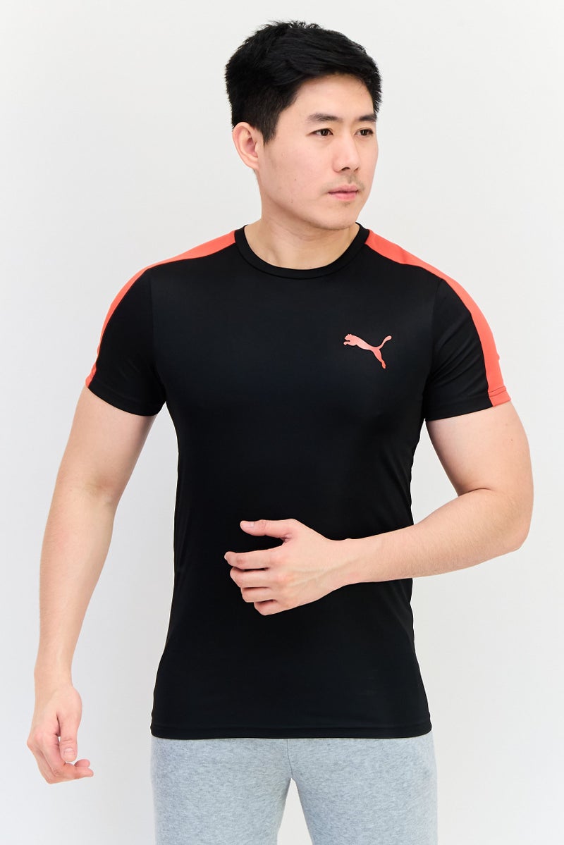 PUMA Men Slim Fit Short Sleeve Training T-Shirt, Black - Image 1