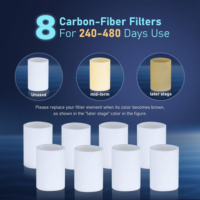 ATQ 8 PP Cotton Filters Elements Replacement for Sink Faucet Extender Swivel Aerator (Aerator1080) Removes Chlorine Fluoride Heavy Metal(1080° Aerator 8 pp Cotton) - Image 3