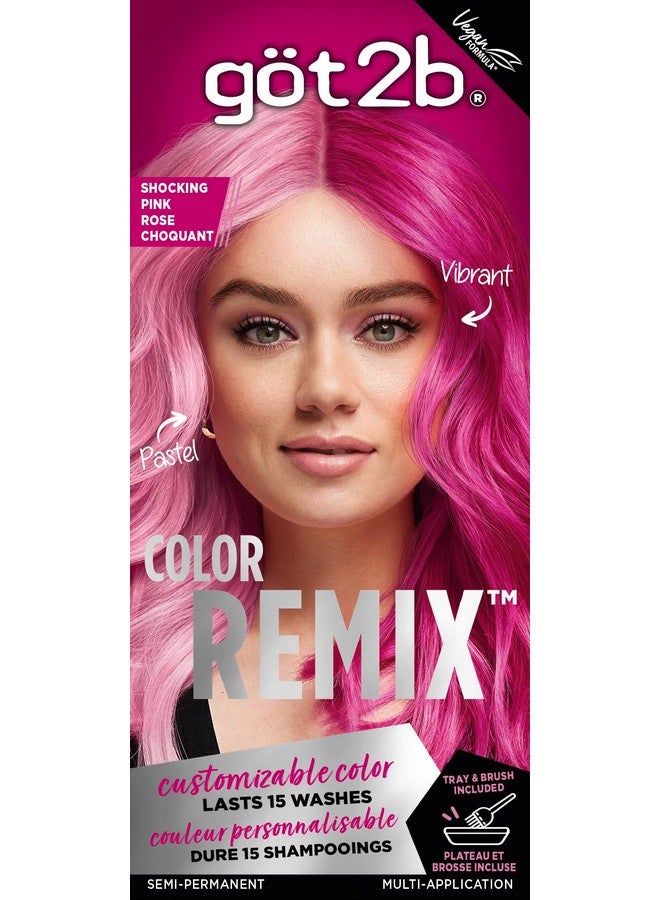 Got2b Color Remix Customizable Semipermanent Hair Color 093 Shocking Pink - Image 1