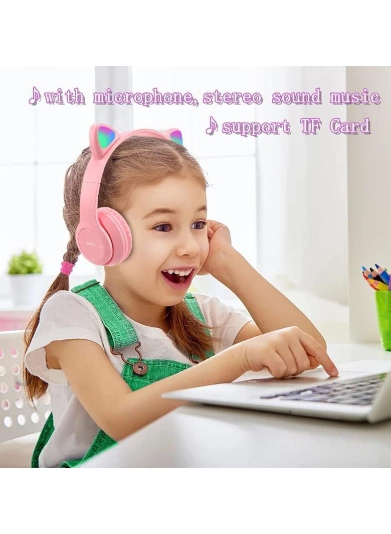 REBENUO Headphones Foldable Bluetooth Headphone for Kids,2 in 1 Wired/Wireless Mode HD Stereo Sound for PC/Phone/Pad/Study/Travel - Image 4