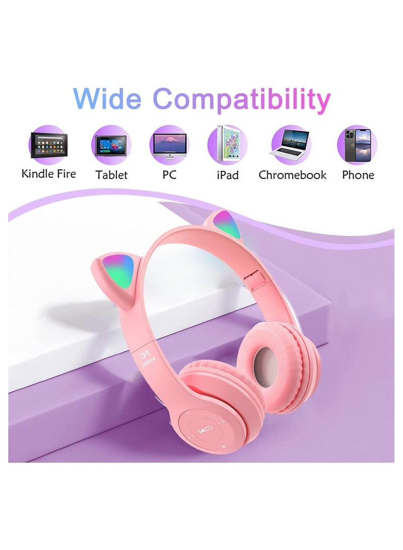 REBENUO Headphones Foldable Bluetooth Headphone for Kids,2 in 1 Wired/Wireless Mode HD Stereo Sound for PC/Phone/Pad/Study/Travel - Image 5