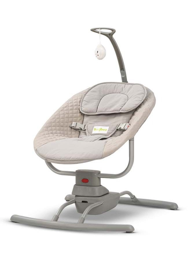 BAYBEE Premium Automatic Electric Baby Swing Chair Cradle With 3 Adjustable Speed - Grey 