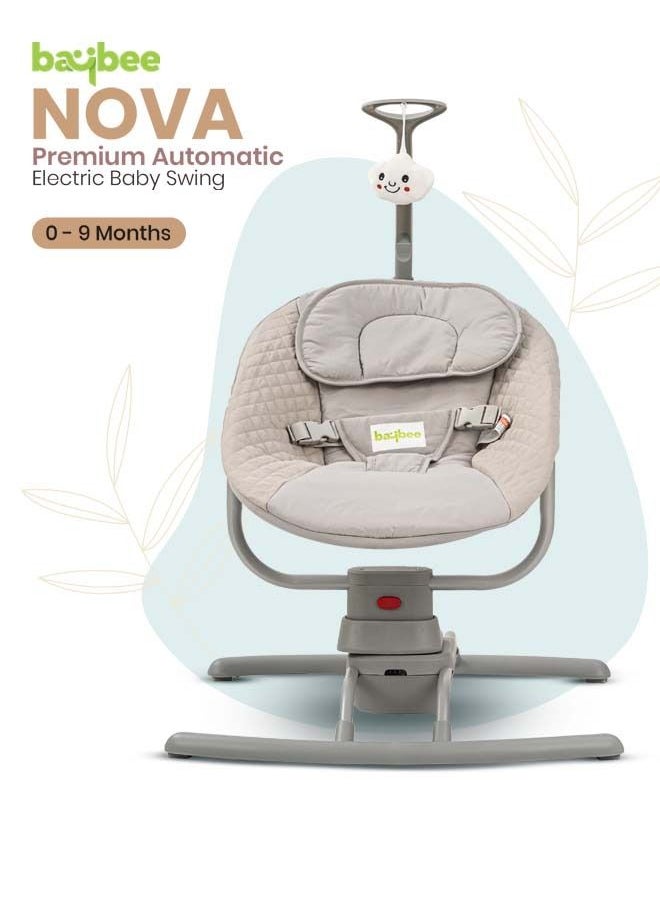 Premium Automatic Electric Baby Swing Chair Cradle With 3 Adjustable Speed - Grey - pzsku/Z66E341F1EAE08882AF4AZ/45/_/1658051471/c8c71122-ad6d-4750-8b8a-e8d7cb27a75e