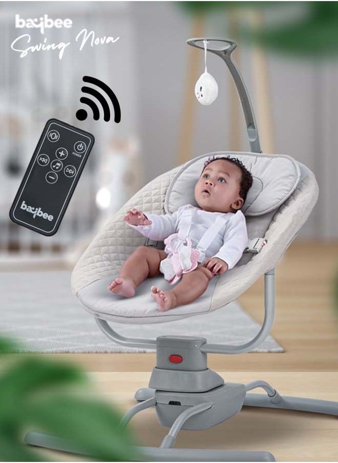 Premium Automatic Electric Baby Swing Chair Cradle With 3 Adjustable Speed - Grey - pzsku/Z66E341F1EAE08882AF4AZ/45/_/1658051471/fd579e0e-a564-44ee-8eeb-cd6f1e814d31