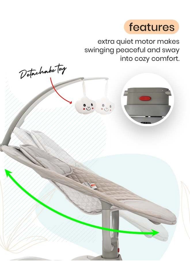 Premium Automatic Electric Baby Swing Chair Cradle With 3 Adjustable Speed - Grey - pzsku/Z66E341F1EAE08882AF4AZ/45/_/1658051472/165ef32d-b12a-4417-8135-2592afef05b9