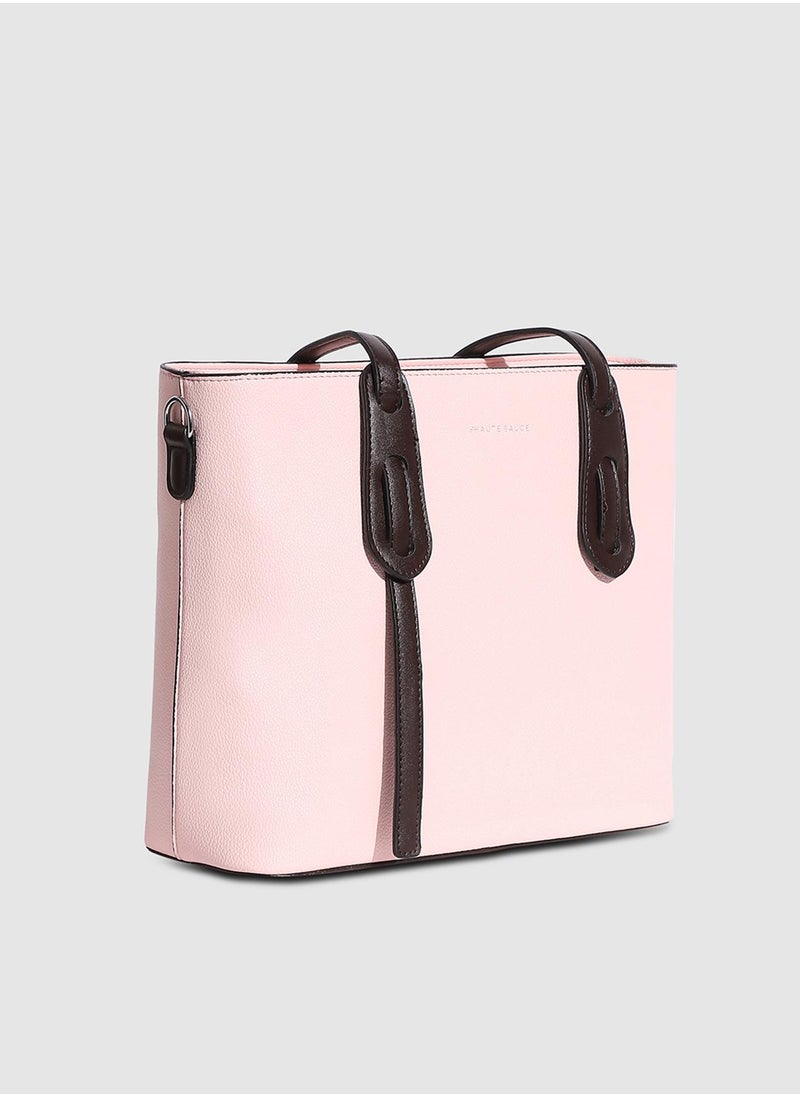 Haute Sauce On The Go Tote Bag - Baby Pink  - Image 1