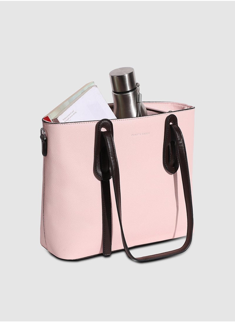 Haute Sauce On The Go Tote Bag - Baby Pink  - Image 3