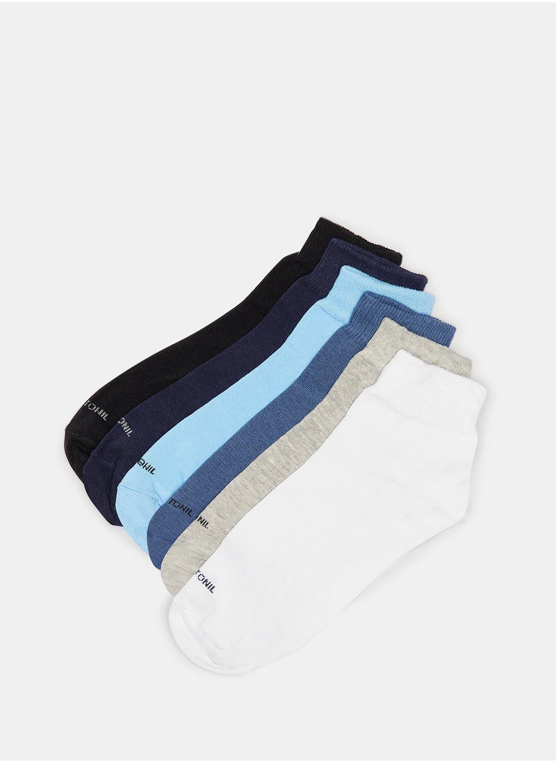 COTTONIL - Basic Cotton Crew Length Socks (Pack of 6) - Image 1