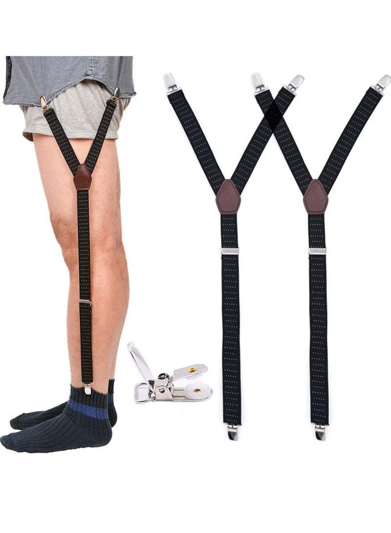 دارك هورس أشرطة تثبيت القميص للرجال، جوارب مرنة قابلة للتعديل، مشابك مانعة للانزلاق - Image 1