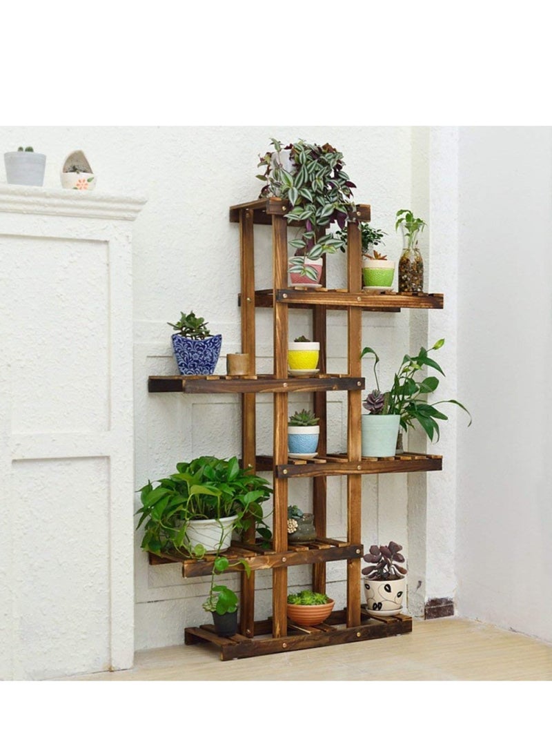LINGWEI Wooden Plant Stand Indoor & Outdoor Flower Stand Home Decor Gardening Wood Rack Flowers Plants Pot Rack Display Stand - Image 2