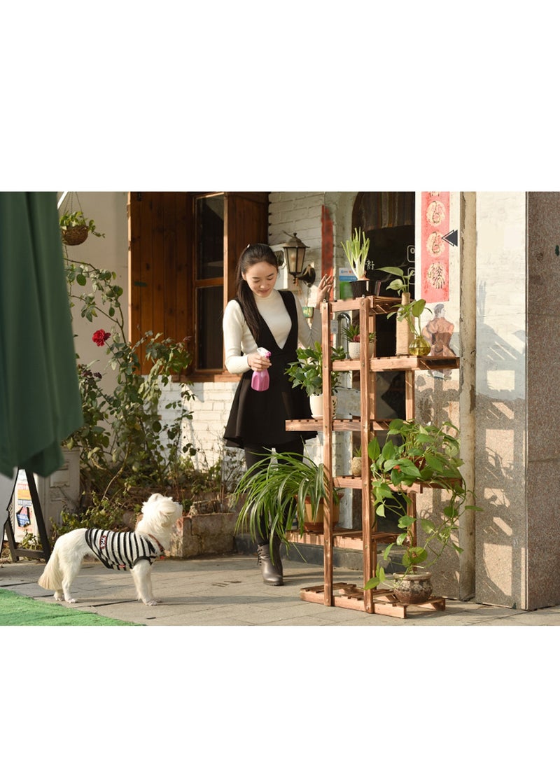 LINGWEI Wooden Plant Stand Indoor & Outdoor Flower Stand Home Decor Gardening Wood Rack Flowers Plants Pot Rack Display Stand - Image 4