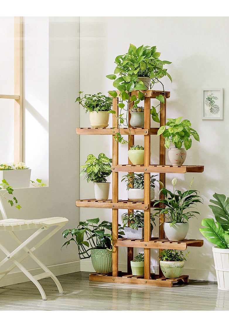 LINGWEI Wooden Plant Stand Indoor & Outdoor Flower Stand Home Decor Gardening Wood Rack Flowers Plants Pot Rack Display Stand - Image 3