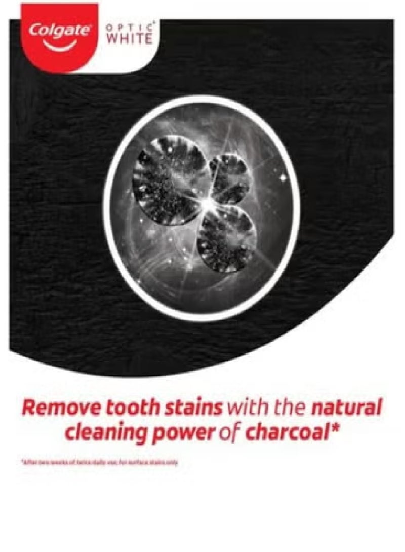 كولجيت مجموعة من 2 قطع  معجون اسنان اوبتيك وايت لتبييض الاسنان بالفحم  75 مل - Image 4