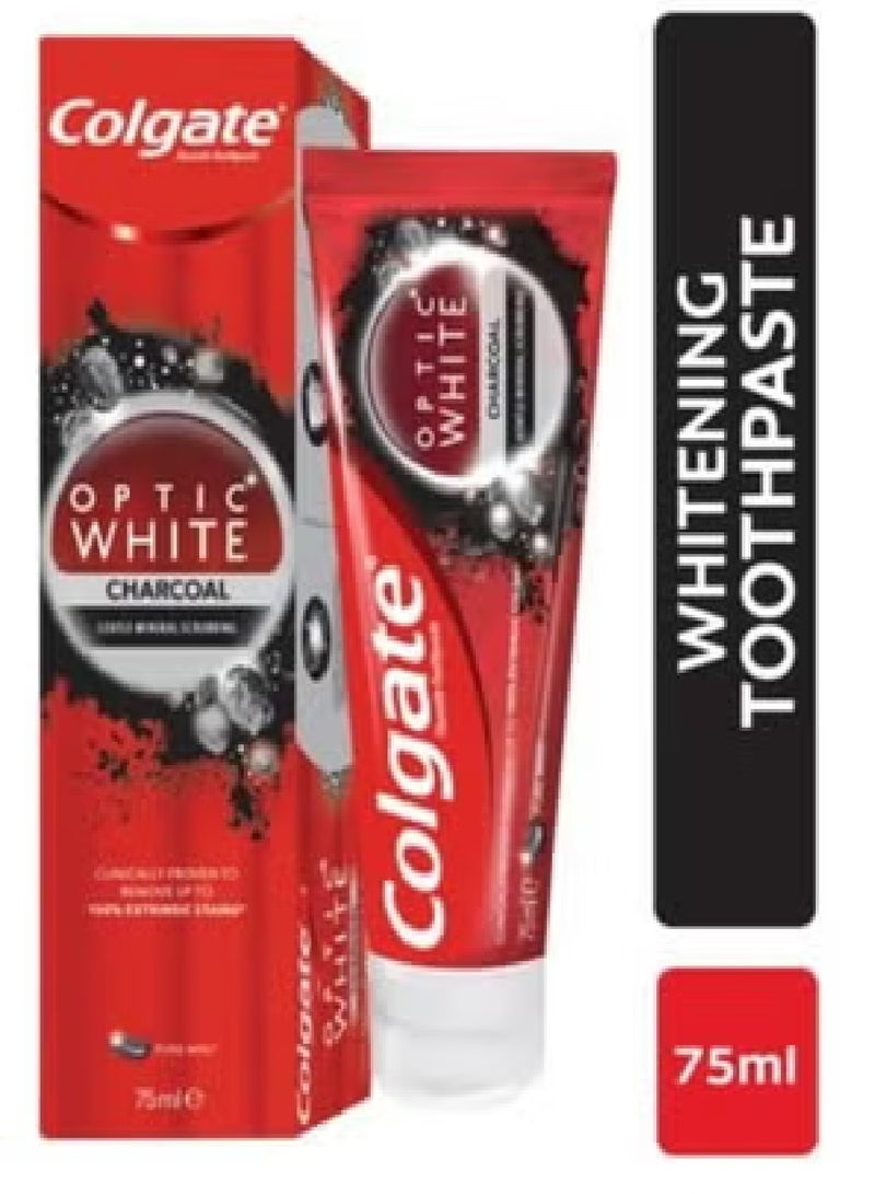 كولجيت مجموعة من 2 قطع  معجون اسنان اوبتيك وايت لتبييض الاسنان بالفحم  75 مل - Image 3