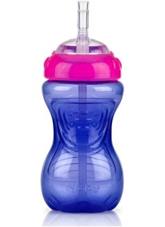 Nuby Nuby 3 Piece Girl No-Spill Cup with Flex Straw, 10 Ounce  - Image 5