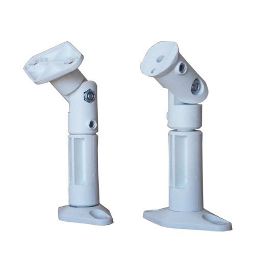 VideoSecu 2 White Universal Satellite Speaker MountsBrackets for Walls and Ceilings BS3 White 2 Pack