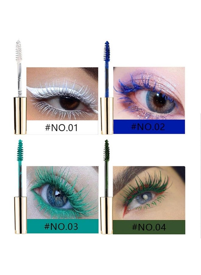 RoseFlower Colored Mascara Sets, 12 Colors Waterproof Colorful Mascara Gift Set, Red Pink Purple Blue White Black Colorful Mascara Charming Long Lasting Voluminous Mascara for Eyelash Eye Makeup - Image 2