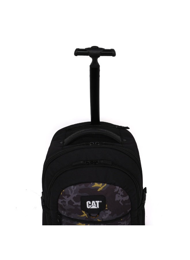 CATERPILLAR CAT رول روفر عربة بعجلتين L – 38.5L، قسم اللابتوب، 600D/1680D بوليستر، تمويه AOP أسود/رمادي/أصفر - Image 5