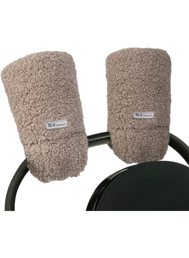 7 A.M. 7AM Enfant Stroller Warmmuffs Gloves - Anti-Freeze Stroller Mittens for Handlebars, Water Repellent Hand Warmer Muff for Cold Weather, Plush Lined Stroller Warmmuffs | Winter Stroller Accessories - Image 1