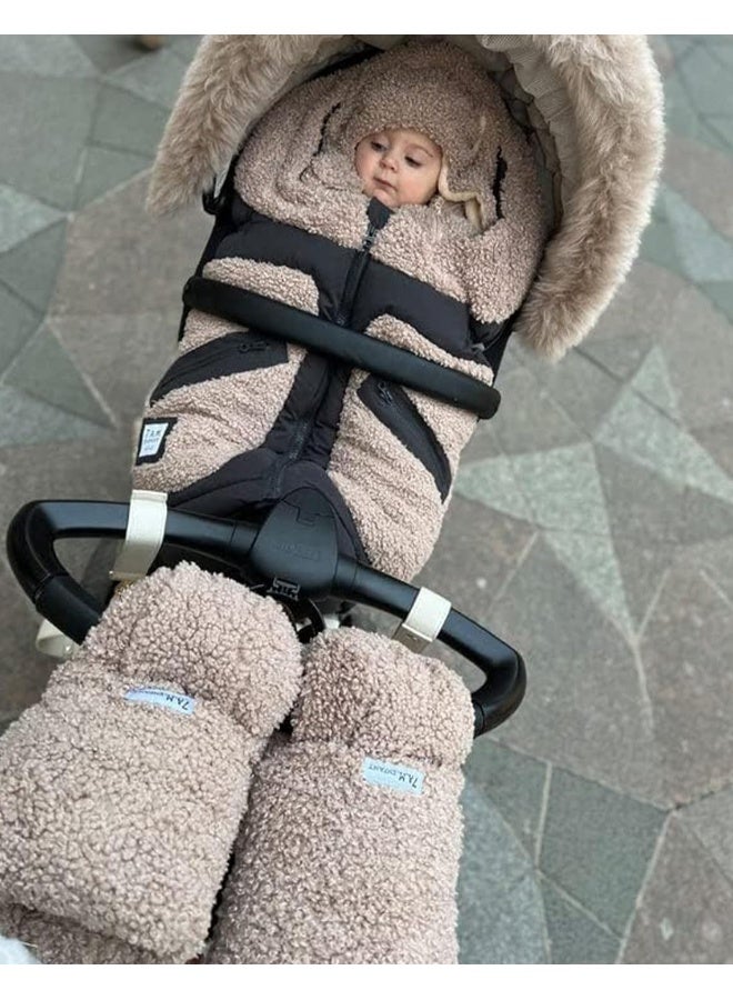7 A.M. 7AM Enfant Stroller Warmmuffs Gloves - Anti-Freeze Stroller Mittens for Handlebars, Water Repellent Hand Warmer Muff for Cold Weather, Plush Lined Stroller Warmmuffs | Winter Stroller Accessories - Image 2