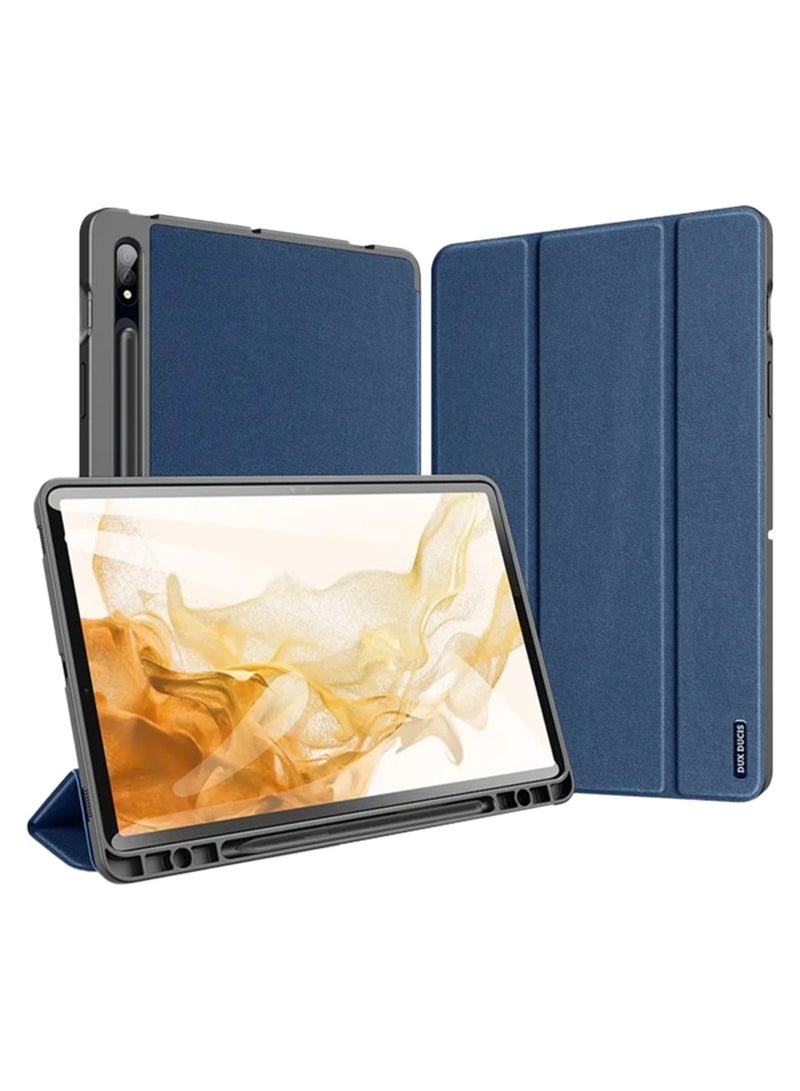 DUX DUCIS Galaxy Tab S7 Domo Series Flip Case Slim, Shockproof, Auto Wake/Sleep Blue