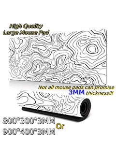 DOOAIR Large Mouse Pad 900x400mm Extended Gaming Mouse Pad Water Proof Rubber Anti-slip For Office Mat Desk Pad Computers Keyboard Mouse Pads 800*300*3MM White  - Image 1