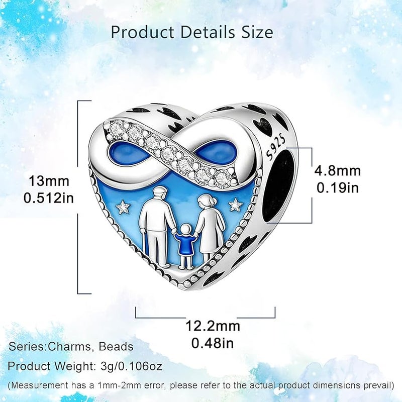 HappyStar 925 Sterling Silver Charms for Bracelets and Necklaces Fit Charm Bracelets Birthday Dangle Pendant Charms Beads Jewelry Gift for Women(With one Spacer Bead Charms) - Image 3