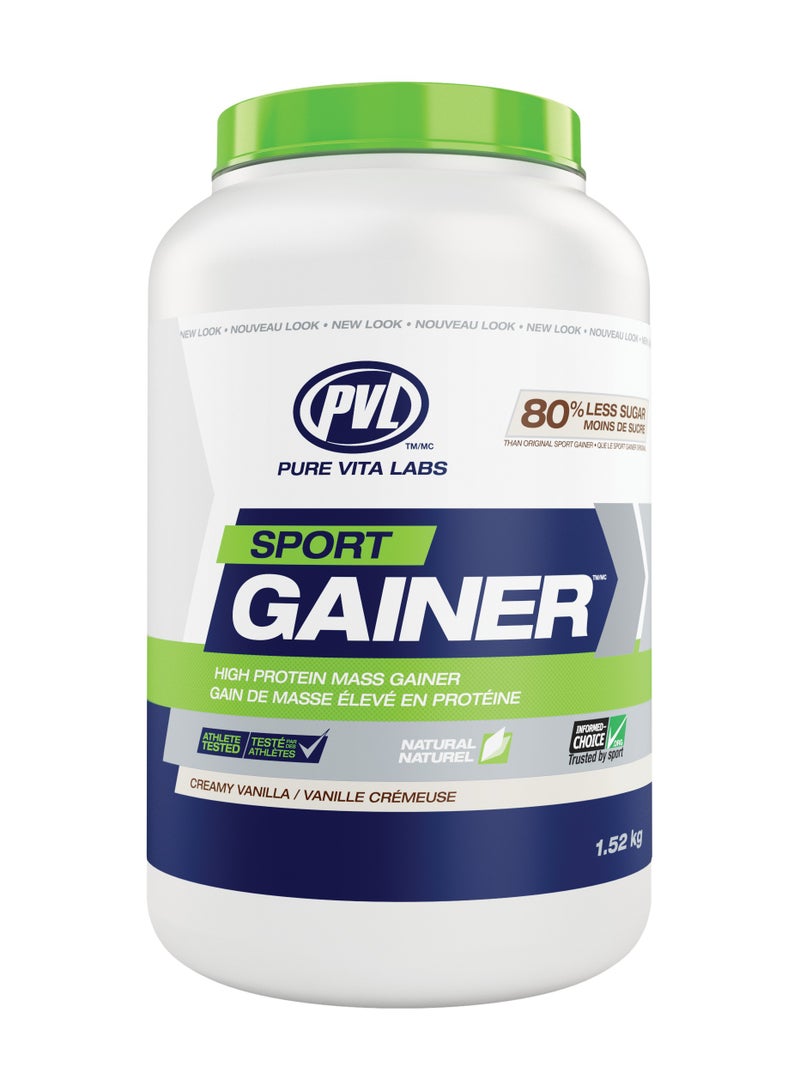 PVL Natural Series SPORT GAINER 1.52kg - Creamy Vanilla