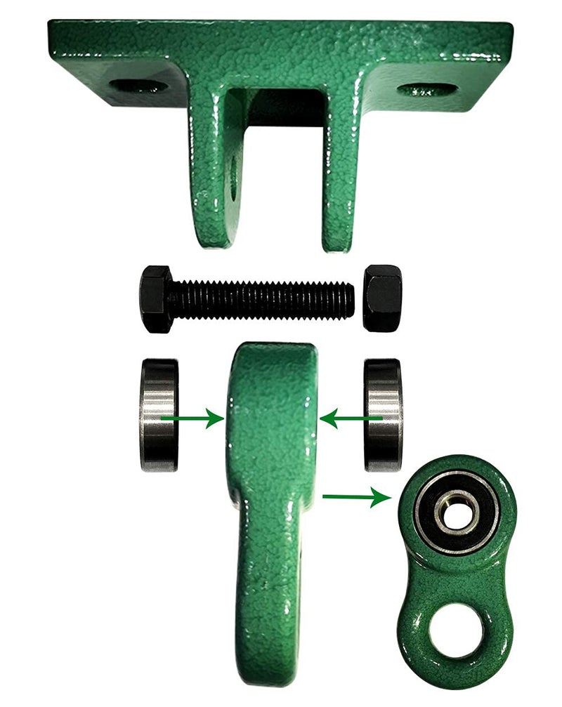 ABUSA Heavy Duty Green Swing Hangers Screws Bolts Included Over 5000 lb Capacity Playground Porch Yoga Seat Trapeze Wooden Sets Indoor Outdoor 2 Pack - Image 2