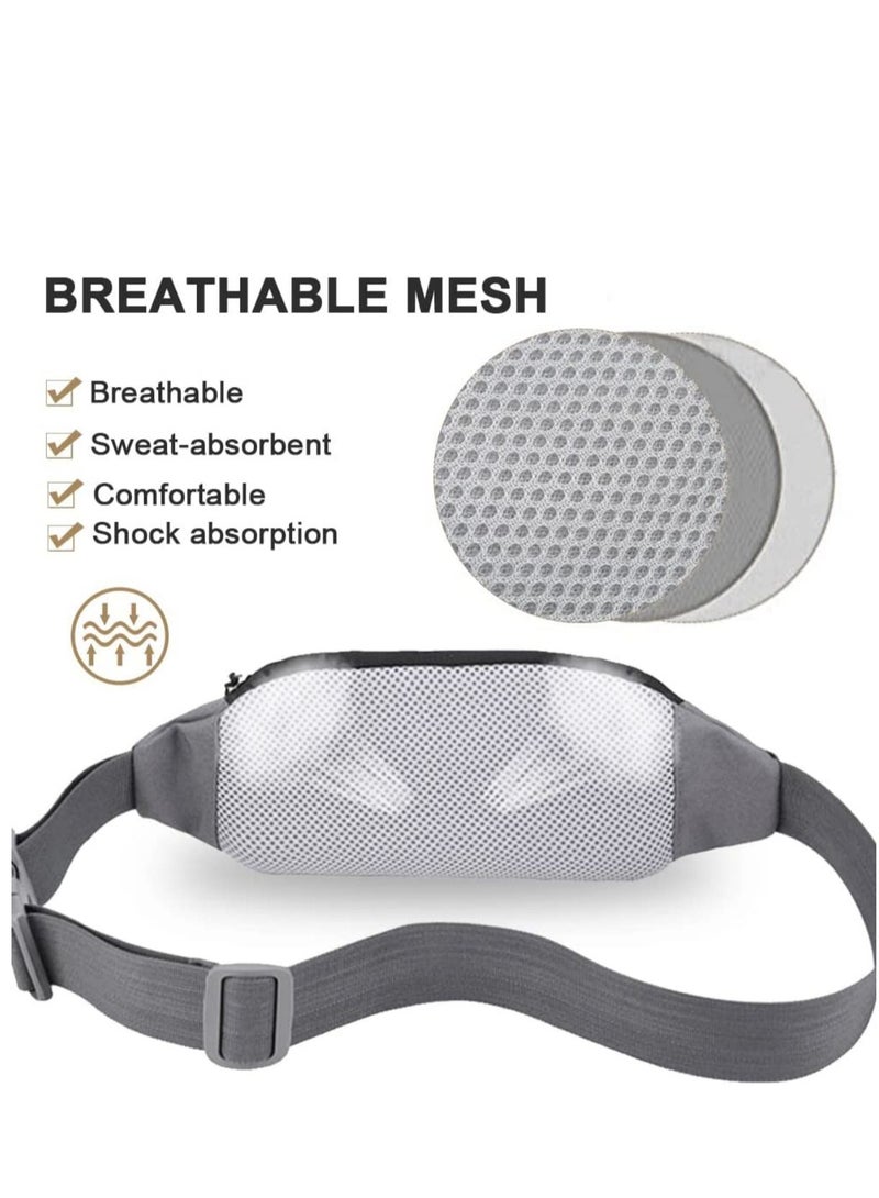 Large f anny Pack Belt Bag   Elastic Belt, Fit 15 to 43inch Waists Holds Phones up to 4.7inch  for Running Hiking Travel Workout Dog Walking Outdoors Sport Fishing Waist Pack Bag - Image 4