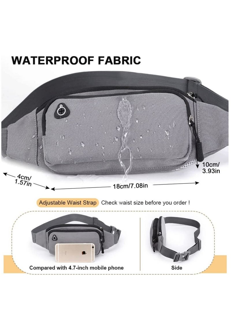 Large f anny Pack Belt Bag   Elastic Belt, Fit 15 to 43inch Waists Holds Phones up to 4.7inch  for Running Hiking Travel Workout Dog Walking Outdoors Sport Fishing Waist Pack Bag - Image 5