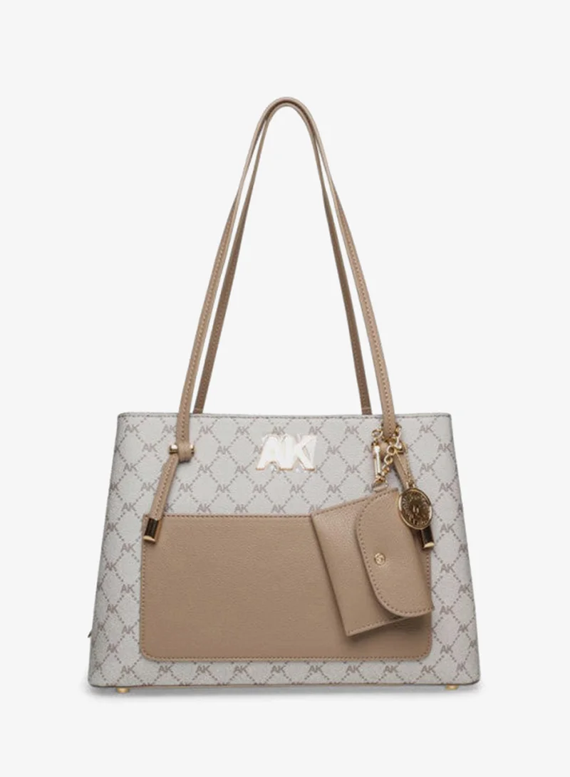 ANNE KLEIN Anne Klein Monogram Patterned Shoulder Bag
