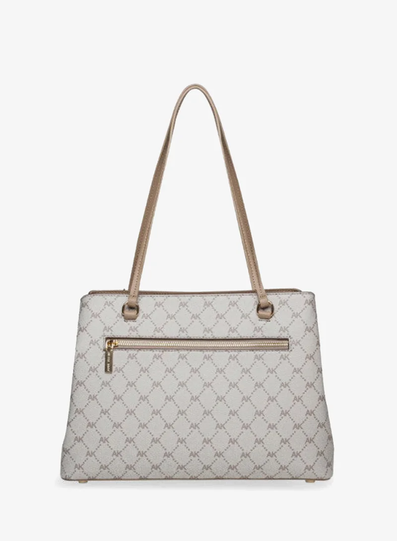 ANNE KLEIN Anne Klein Monogram Patterned Shoulder Bag