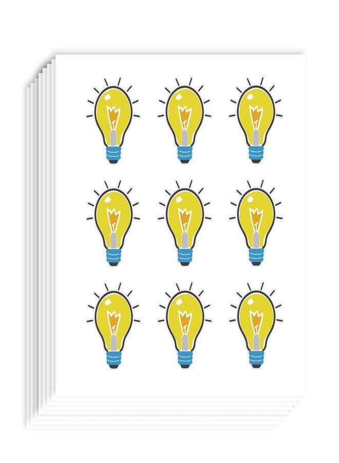 AHANDMAKER 180 Pcs Self-Adhesive Light Bulb Stickers, 0.94x0.82 Inch Scrapbook Paper, Stickers for Planner, Calendar, Crafting, Party Decor, Gift Bag Seal - Image 1