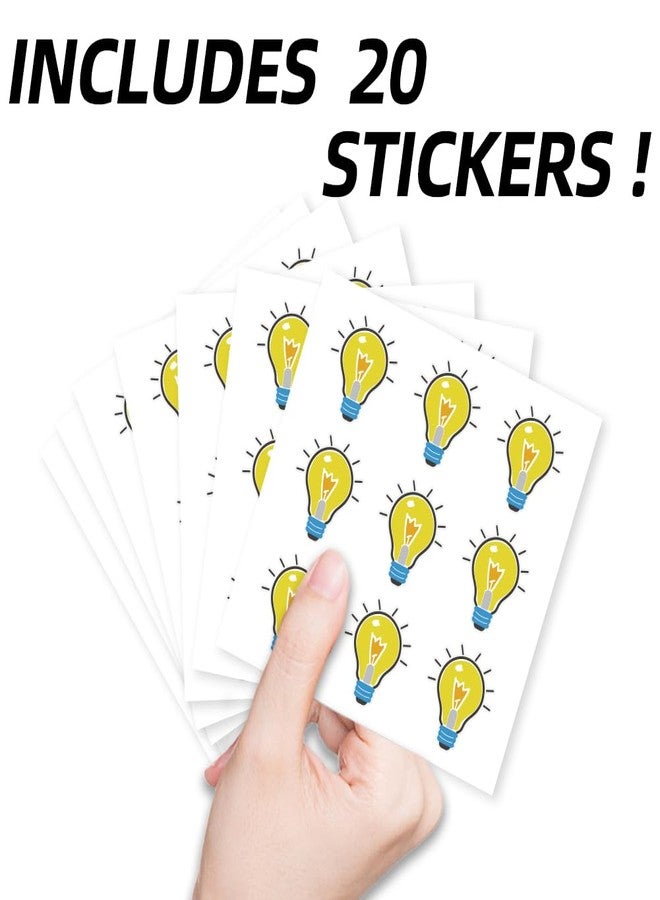 AHANDMAKER 180 Pcs Self-Adhesive Light Bulb Stickers, 0.94x0.82 Inch Scrapbook Paper, Stickers for Planner, Calendar, Crafting, Party Decor, Gift Bag Seal - Image 3