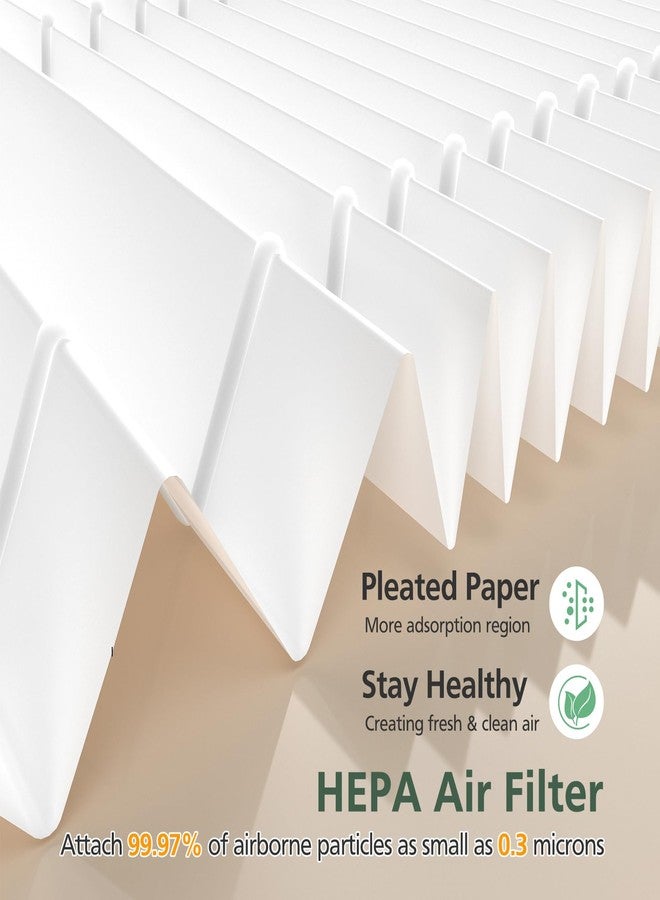 isinlive T356 Replacement Filter Compatible with Trucozie T356 Air Purifi-er, 3-IN-1 HEPA and High-Efficiency Activated Carbon Filter for Dust Pollen Pet Hair & Odors Smoke Wildfire, 2 Pack - Image 4