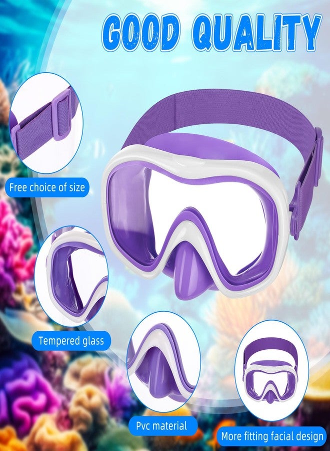 Relaxweex 6 Pcs 180° Swim Goggles with Nose Cover for Kids Snorkel Diving Mask Elastic Fabric Strap for Ages 4-14 (Classic Color) - Image 3