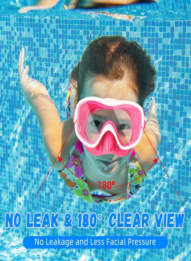 Relaxweex 6 Pcs 180° Swim Goggles with Nose Cover for Kids Snorkel Diving Mask Elastic Fabric Strap for Ages 4-14 (Classic Color) - Image 4