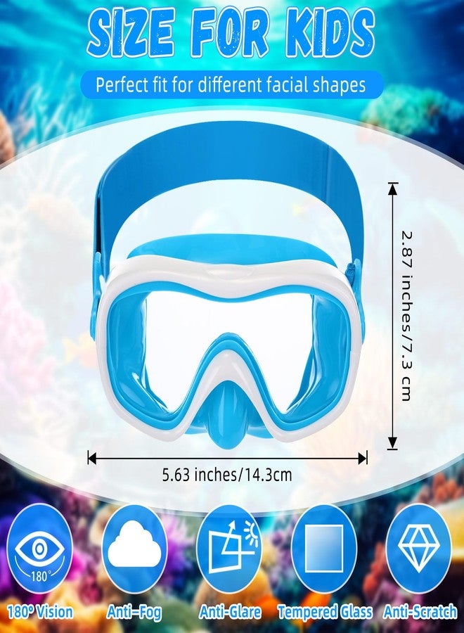 Relaxweex 6 Pcs 180° Swim Goggles with Nose Cover for Kids Snorkel Diving Mask Elastic Fabric Strap for Ages 4-14 (Classic Color) - Image 2